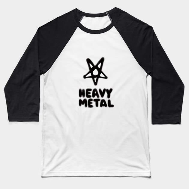 Heavy Metal Baseball T-Shirt by Brains